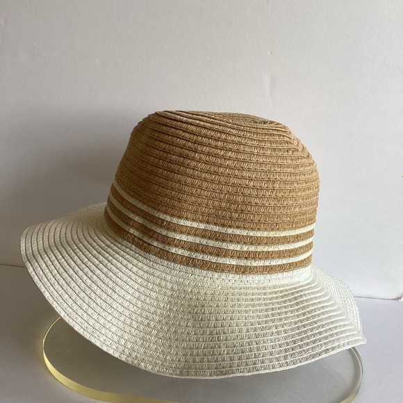 Tropical Trends Straw Hat Unisex One Size Two Tone Panama Floppy Festival Beach - Picture 3 of 13
